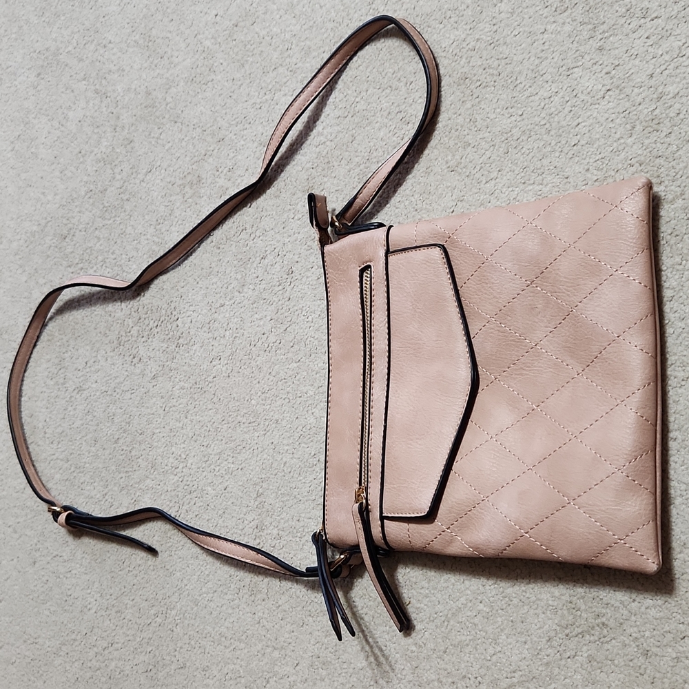 Crossbody Bag - Tan/Salmon